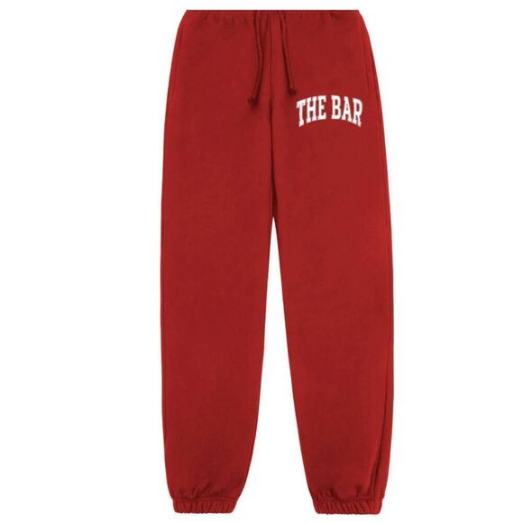 The Bar Varsity Ruby and White Sweatpants - Picture 7 of 10